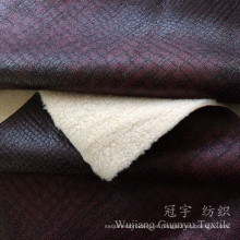 Tejido de cuero compuesto 100% poliéster gamuza para tapicería